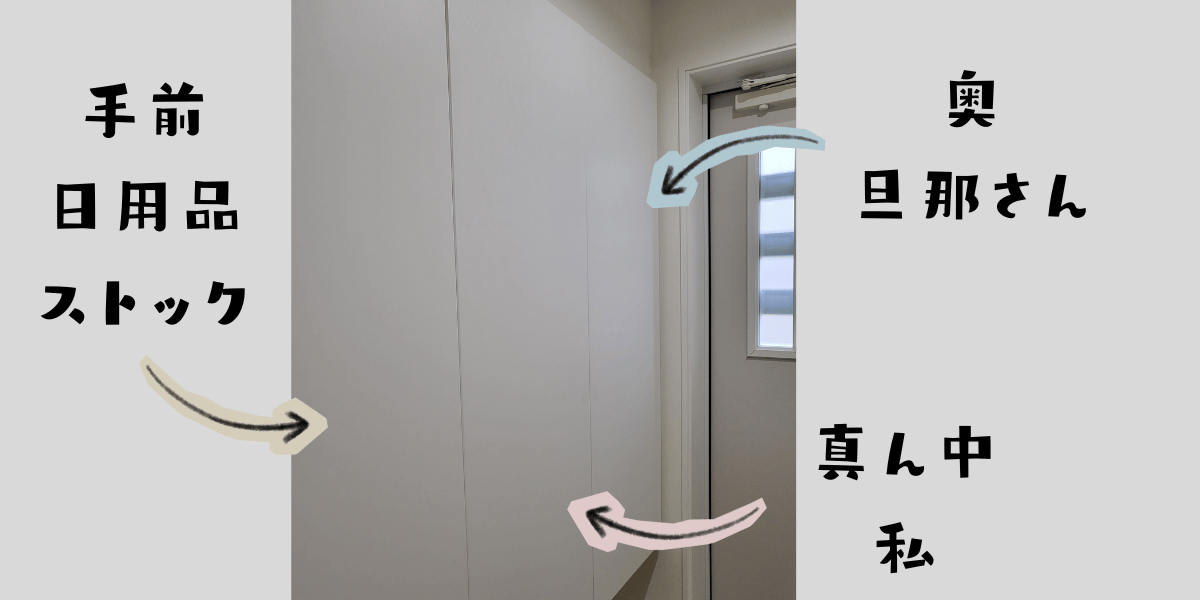 シューズクロークの中の配置